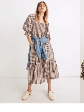 Madewell Lucie Gingham Midi